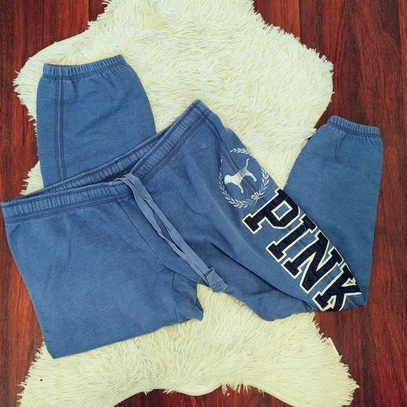 PINK Victoria's Secret Pants - PINK Cropped Sweatpants Blue
